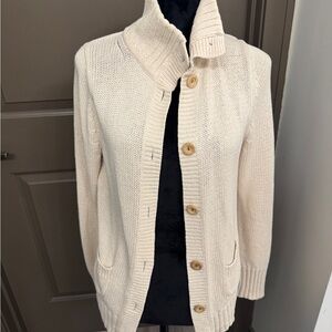 Cream Button-Up Women's Sweater